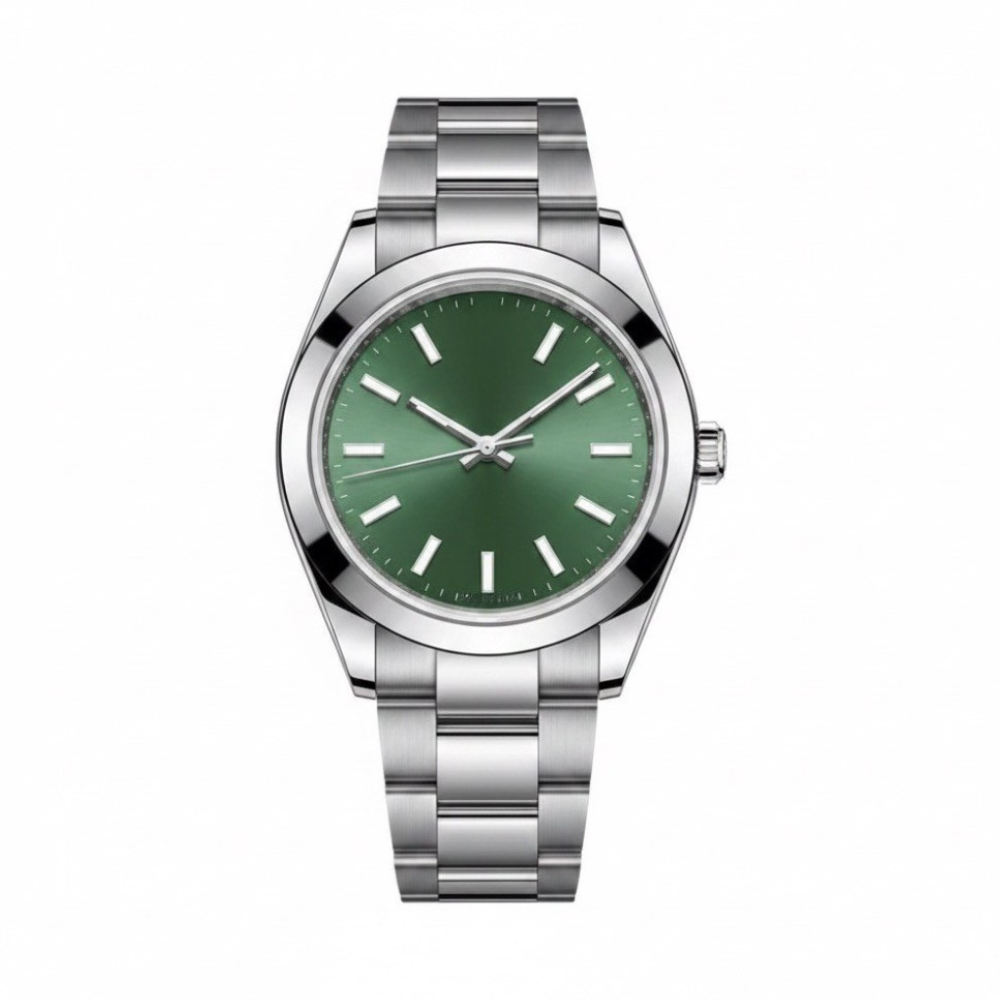 Herrenuhr mit grünem Zifferblatt