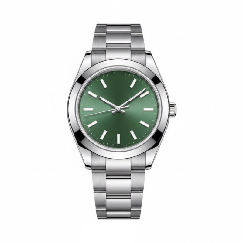 Herrenuhr mit grünem Zifferblatt