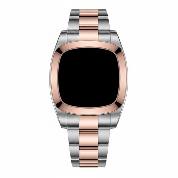 Chronograph-Armbanduhr im Bicolor-Design Braun/Schwarz