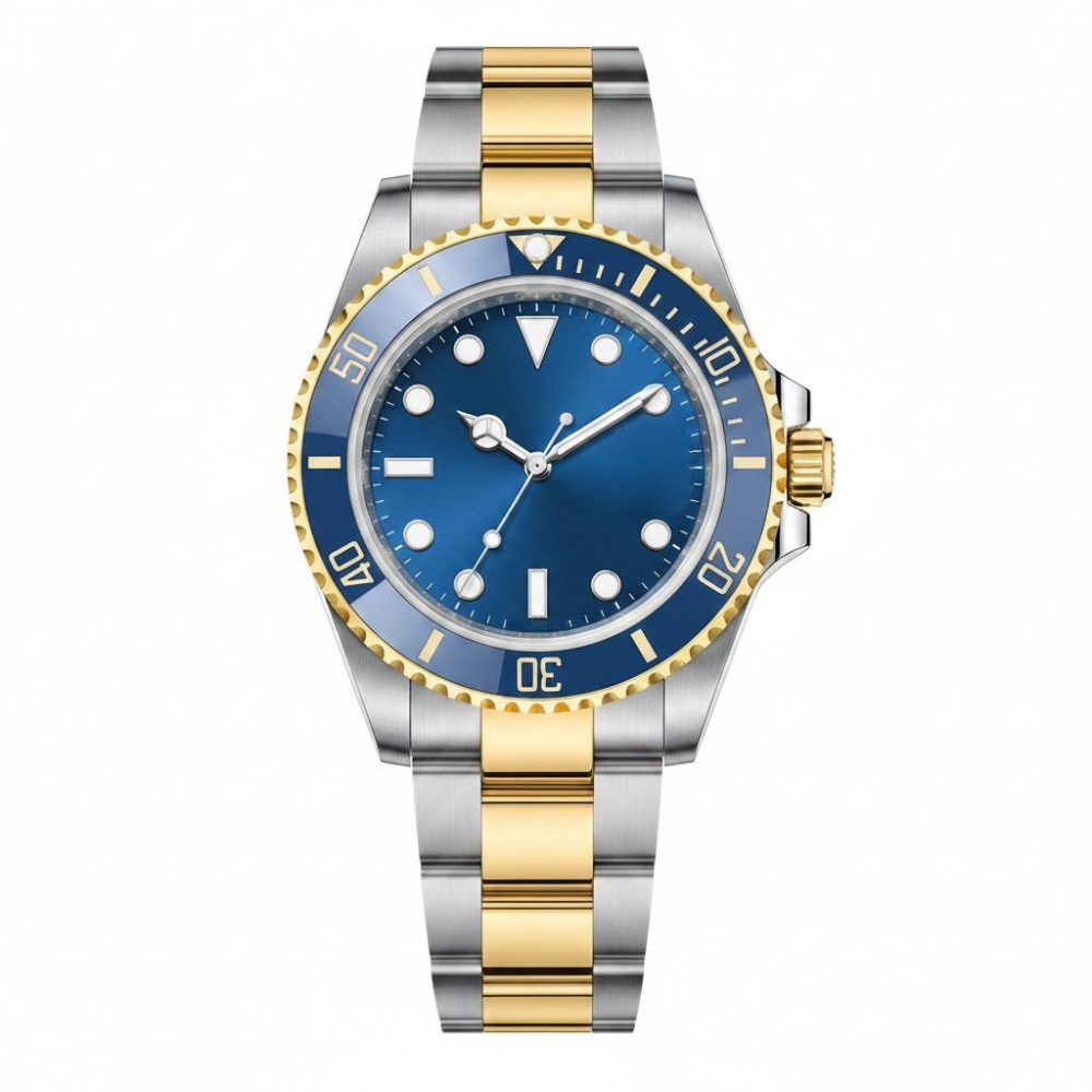 Herren-Taucheruhr mit blauem Zifferblatt